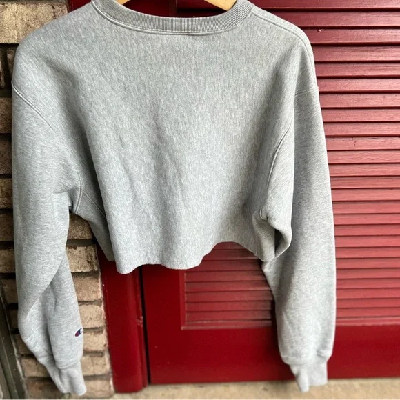 Champion Heather Gray Reverse Weave cropped sweatshirt women’s extra small - Picture 7 of 9